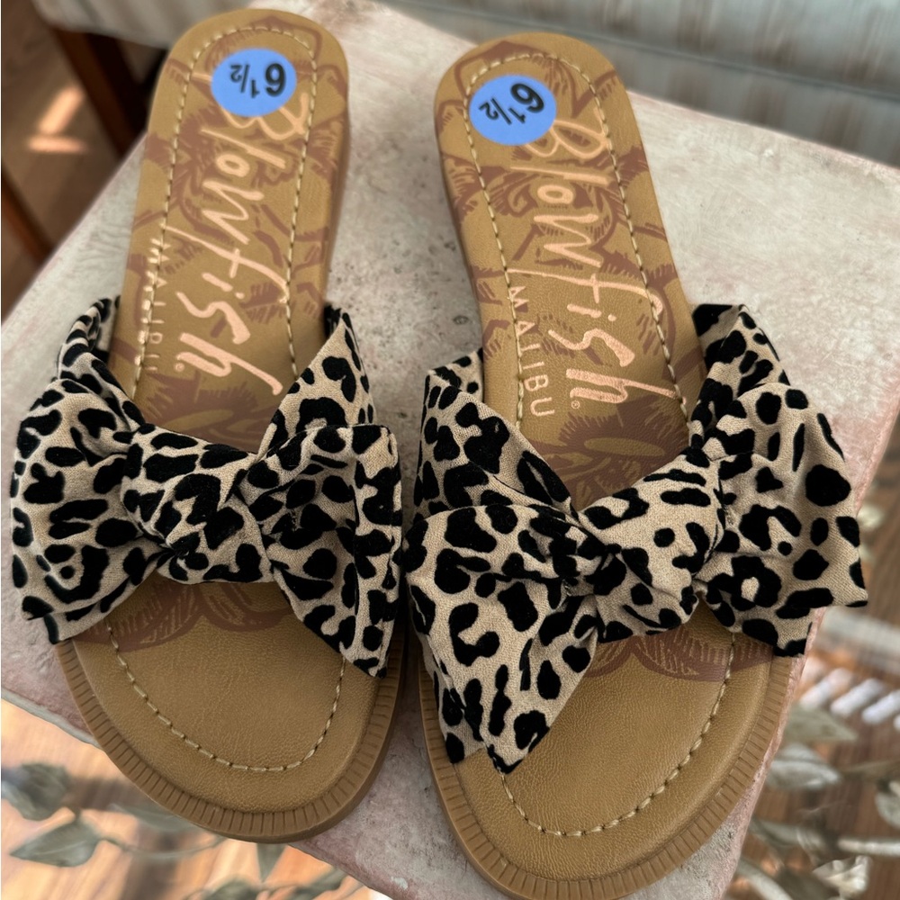 Blowfish ANINA-FL leopard print sandals -sz 6.5 - NIB